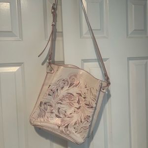 Patricia Nash, white and pink leather bag